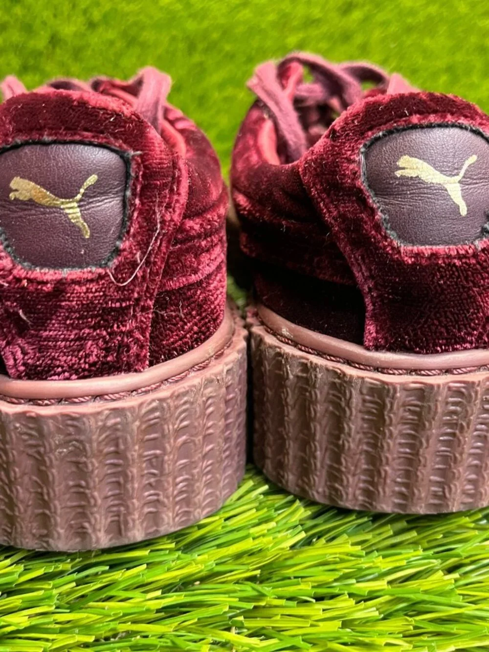 Puma Fenty x Velvet Creeper Womens Size 5.5 Burgundy Athletic Shoes Sneakers